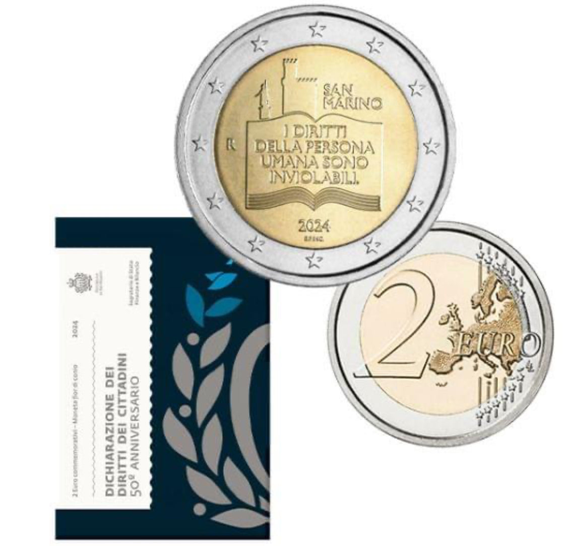 Άγιος Μαρίνος 2€ Ανθρώπινα Δικαιώματα 2024