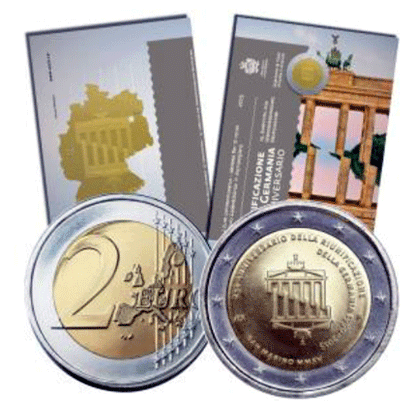 Άγιος Μαρίνος 2€ 25 Χρόνια Ενοποίηση Γερμανία 2015