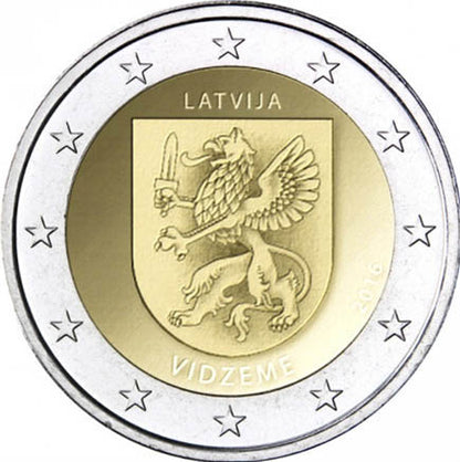 Λετονία 2€ Περιφέρεια Vidzeme 2016