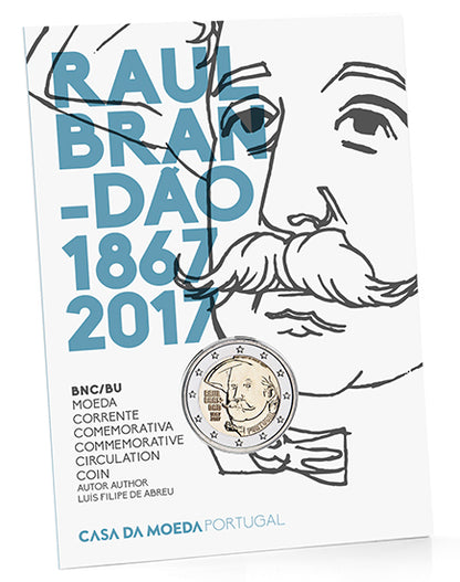 Πορτογαλία 2 € 150 χρόνια από τη γέννηση του Raul Brandão Bnc 2017